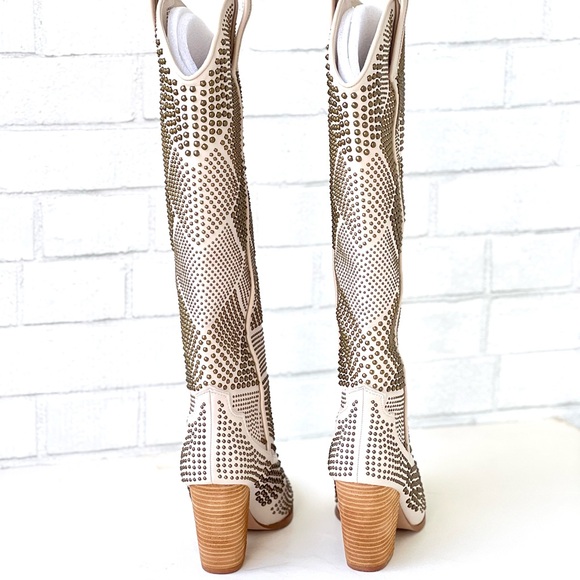 Rare lasso Western boots - bone embellished by Steve Madden - Picture 3 of 5